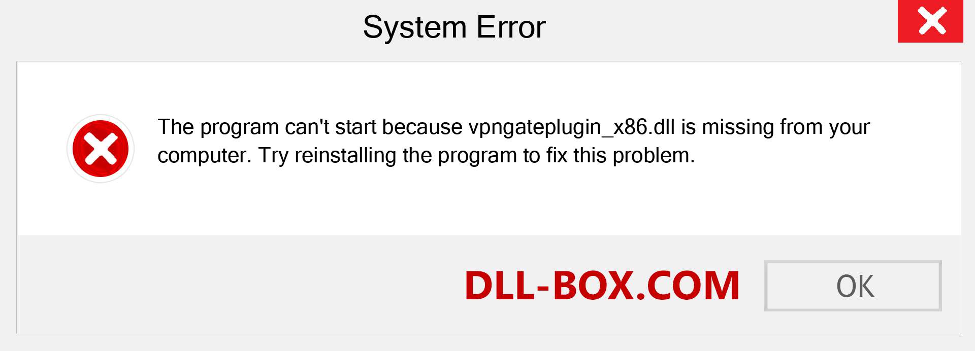  vpngateplugin_x86.dll file is missing?. Download for Windows 7, 8, 10 - Fix  vpngateplugin_x86 dll Missing Error on Windows, photos, images